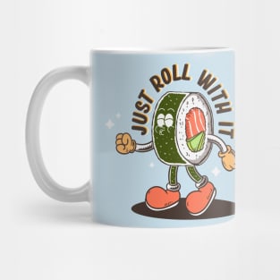 sushi  roll retro cartoon Mug